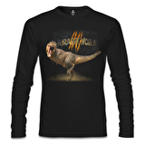 Jurassic World T-Rex Siyah Erkek Sweatshirt