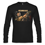 The Walking Dead - Rick 2 Siyah Erkek Sweatshirt