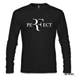 Roger Federer - Perfect Siyah Erkek Sweatshirt