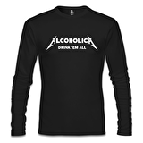 Alcoholica Siyah Erkek Sweatshirt