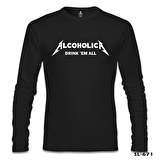 Alcoholica Siyah Erkek Sweatshirt