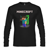 Minecraft - 7 Siyah Erkek Sweatshirt
