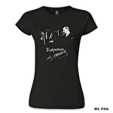 Başöğretmen Atatürk - Bayan Siyah Tshirt