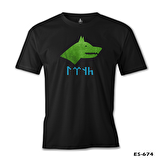 Göktürk Kurt 2 Siyah Erkek Tshirt