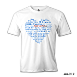 Her Dilde Seni Seviyorum Beyaz Erkek Tshirt