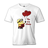 One in a Minion - Hearts Beyaz Erkek Tshirt