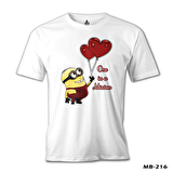 One in a Minion - Hearts Beyaz Erkek Tshirt