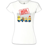 Minions - The Unusual Suspects Beyaz Bayan Tshirt