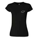 Saturn Logo Siyah Bayan Tshirt