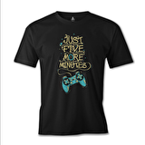 Just Five More Minutes Siyah Erkek Tshirt