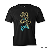 Just Five More Minutes Siyah Erkek Tshirt