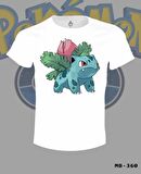 Pokemon - Ivysaur Beyaz Erkek Tshirt