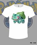 Pokemon - Bulbasaur Beyaz Erkek Tshirt