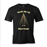 Yılın Öğretmeni Oscar Öğretmenler Günü Siyah Erkek Tshirt