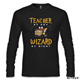 Teacher by Day Öğretmenler Günü Siyah Erkek Sweatshirt