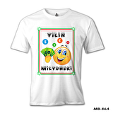 Yılın Milyoneri Beyaz Erkek Tshirt