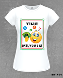 Yılın Milyoneri Beyaz Bayan Tshirt