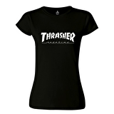 Thrasher Magazine Siyah Bayan Tshirt