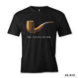 C'est ne pas Une Pipe Siyah Erkek Tshirt