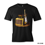 Fender and the Rock 'n Roll Siyah Erkek Tshirt