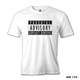 Parental Advisory Explicit Content Beyaz Erkek Tshirt