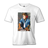 Justin Bieber - Board Beyaz Erkek Tshirt