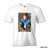 Justin Bieber - Board Beyaz Erkek Tshirt