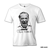 Charles Bukowski Beyaz Erkek Tshirt