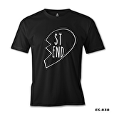 Best Friends Kalp 1/2 - 2 Siyah Erkek Tshirt