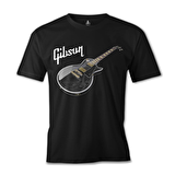 Gitar - Gibson 1 Siyah Erkek Tshirt