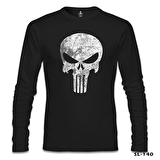 Punisher  Siyah Erkek Sweatshirt