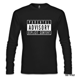 Parental Advisory Explicit Content Siyah Erkek Sweatshirt