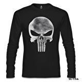 Punisher - Logo Siyah Erkek Sweatshirt