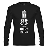 Doctor Who - Don't Blink Siyah Erkek Sweatshirt