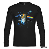Pink Floyd - Above the Moon Siyah Erkek Sweatshirt