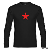 Kızıl Yıldız Siyah Erkek Sweatshirt