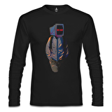 Mr. Robot Siyah Erkek Sweatshirt