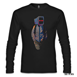 Mr. Robot Siyah Erkek Sweatshirt