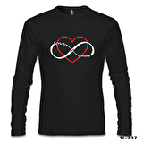 Love You Forever Siyah Erkek Sweatshirt