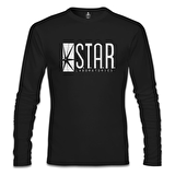 Flash - S.T.A.R. Laboratories Siyah Erkek Sweatshirt