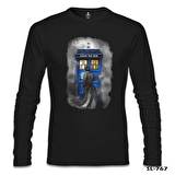 Doctor Who - Tardis Siyah Erkek Sweatshirt