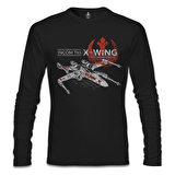 Star Wars - Incom T65 Siyah Erkek Sweatshirt