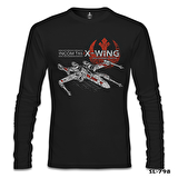 Star Wars - Incom T65 Siyah Erkek Sweatshirt