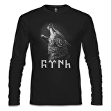 Türk Kurt Siyah Erkek Sweatshirt