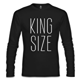 King Size Siyah Erkek Sweatshirt