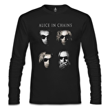 Alice in Chains - Group Siyah Erkek Sweatshirt