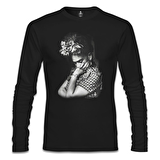 Frida Kahlo Siyah Erkek Sweatshirt