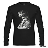 Frida Kahlo Siyah Erkek Sweatshirt