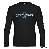 Starcraft Logo Siyah Erkek Sweatshirt