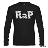 RAP Logo Siyah Erkek Sweatshirt